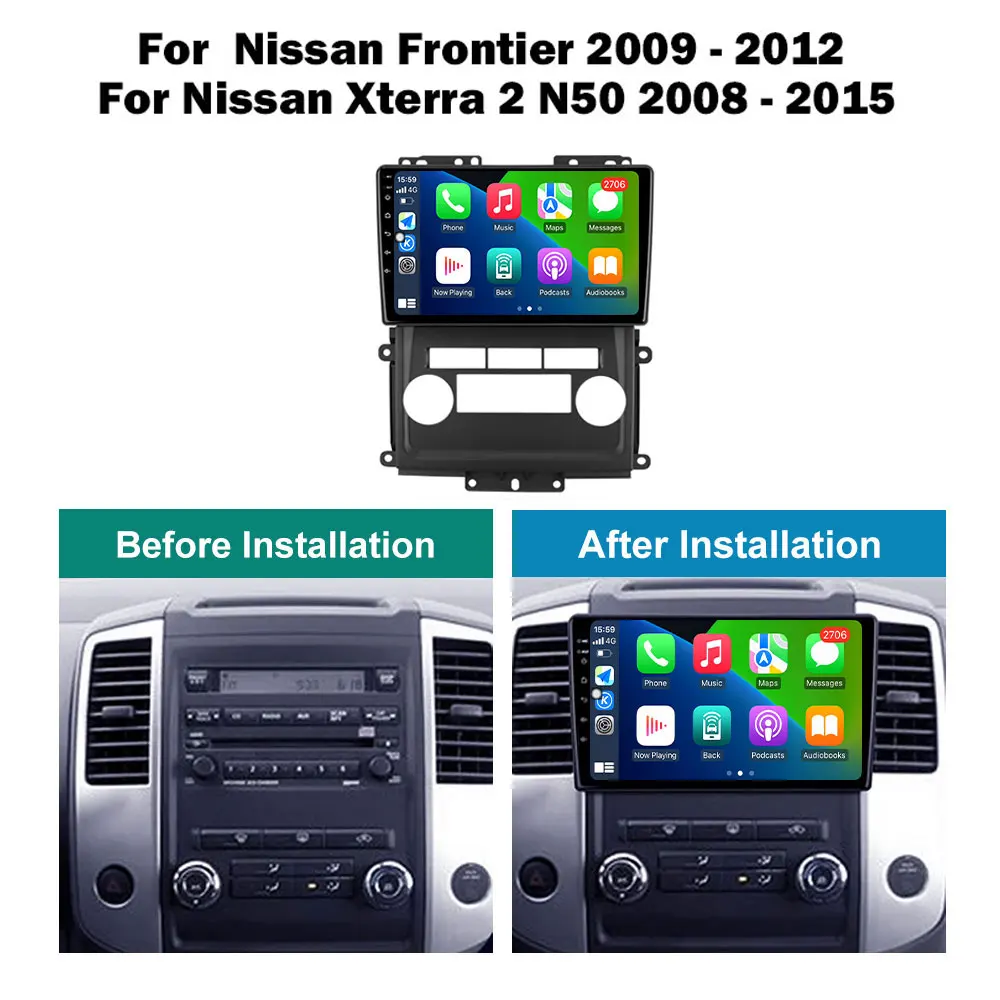راديو السيارة مشغل وسائط متعددة مشغل فيديو ، أندرويد OS DSP ستيريو نظام تحديد المواقع نافي ، نيسان فرونتير صوفي 2 Nissan x50