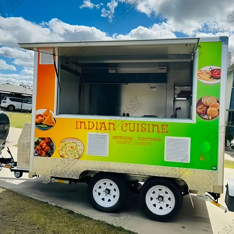 Multi-Cuisine Modular Food Truck Custom Layout for BBQ Pizza or Asian Food
