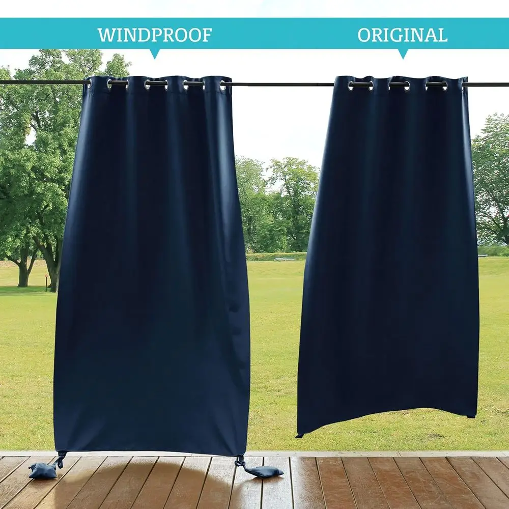 Tende da esterno antivento e impermeabili blu navy, 52x90, confezione da 2, ideali per patio, portico, gazebo