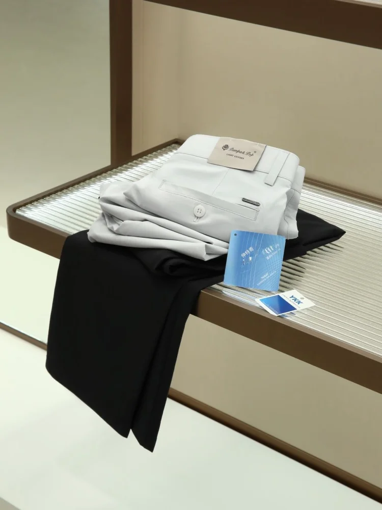 

Leisure Ci Men's Lightweight Breathable Qui Dry Golf Series Casual Pants Four-way Stretch Straight Leg Faion Urban Sle