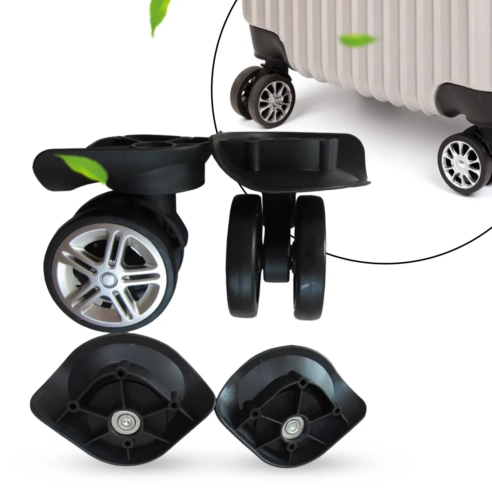 Luggage Replacement Wheels, Durable Quiet Double Row Wheel, Casters for Carrier Parts