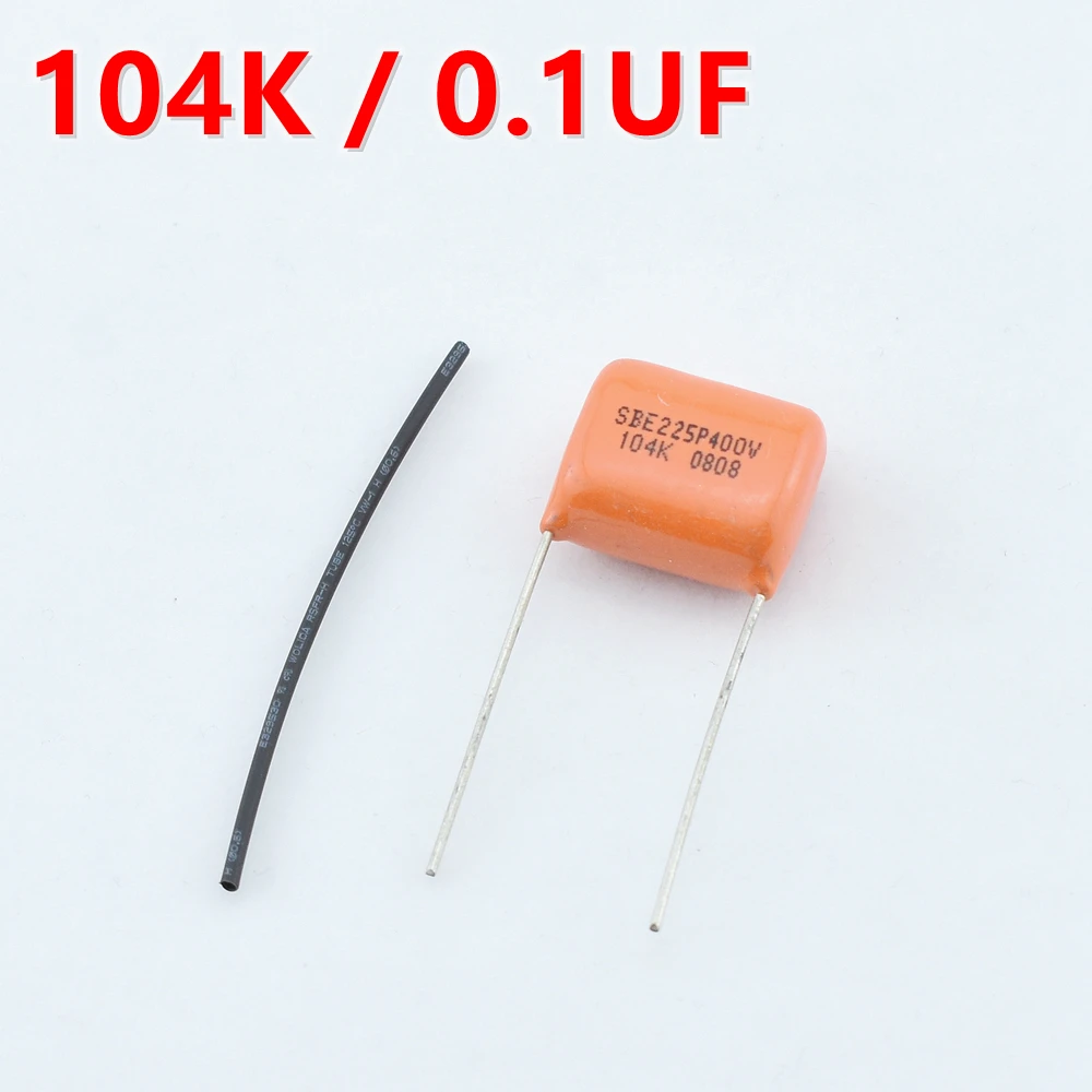 GuitarFamily Orange Tone Capacitor  SBE715P 104K  0.1UF 400V   Electric Guitar Bass Cap MADE IN USA