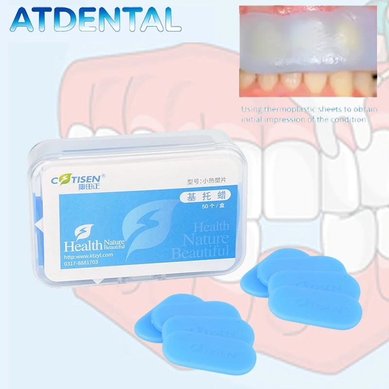 

50Pcs Dental Thermoplastic Polymer Sheet Temporary Crown Quick Impressions Impression Trays Molding Dental Materials