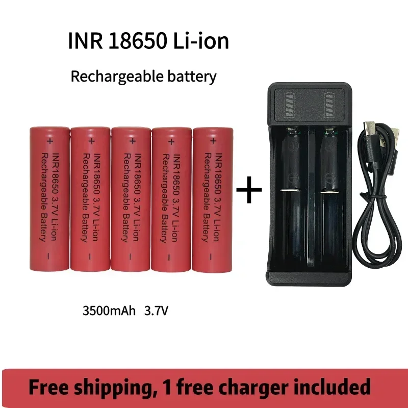 Envío Gratis 18650 cargador 3,7 v batería recargable 3500mAh 25A 18650 batería de iones de litio para herramienta eléctrica