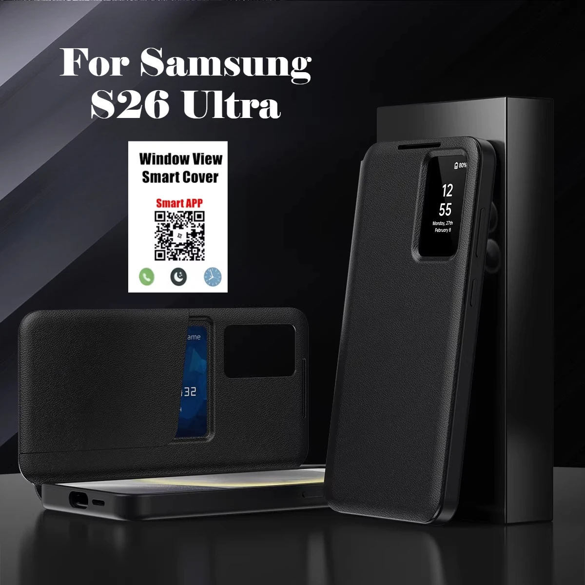 Official S-View Flip Smart Window Case for Original Samsung 