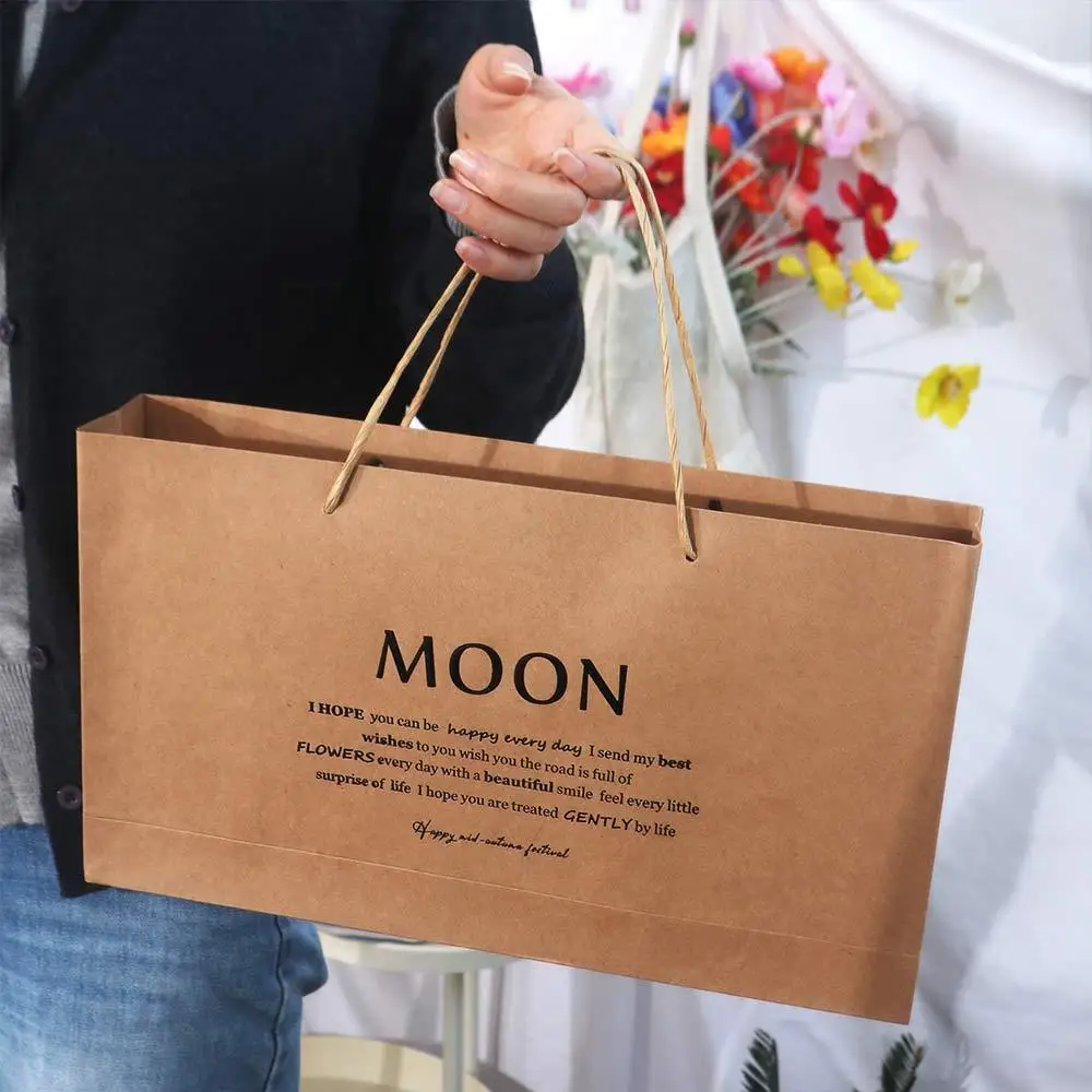 

8 Grids Mid Autumn Festival Mooncake Box Kraft Paper Handmade Mooncake Gift Box Handbag Portable Packaging Boxes Festival