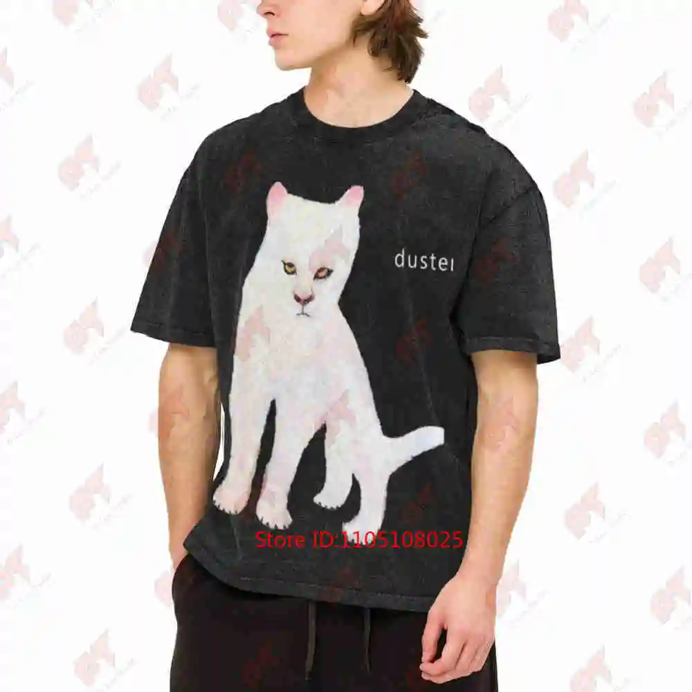 Duster Band White Cat Album Vintage Washed Tee Pure Cotton T-Shirt