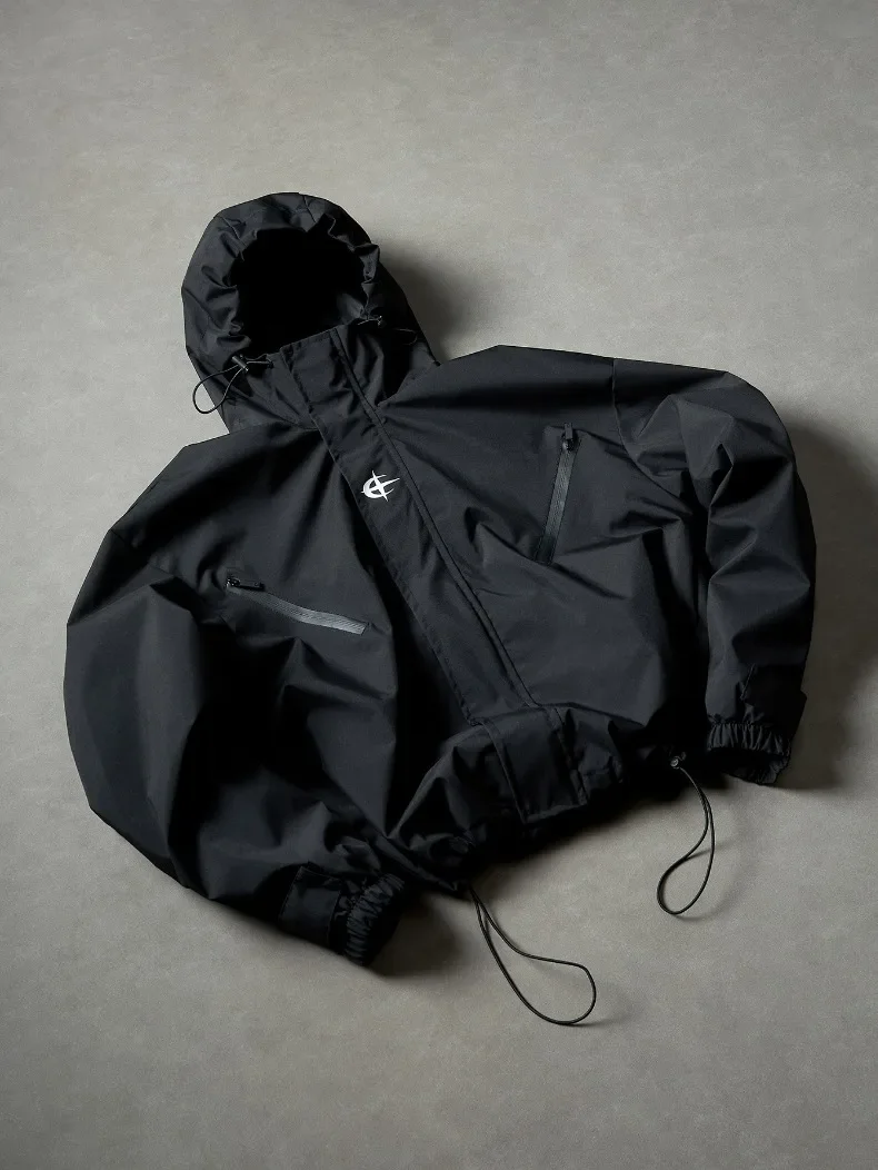 Herren High-Street Trendige Jacken Amerikanische Mode College-Jacke Jugendliche Männer Locker Sitzender Outdoor-Mantel Leichter Kapuzen-Windbreaker – Detail 2