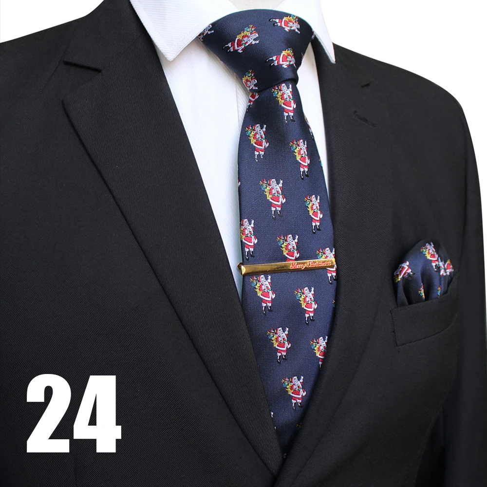 EASTEPIC 8 cm Weihnachten Krawatten für Männer Krawatte Set Qualität Taschentuch Exquisite Clip Rot Jacquard Krawatte männer Zubehör Weihnachten geschenk – Detail 27