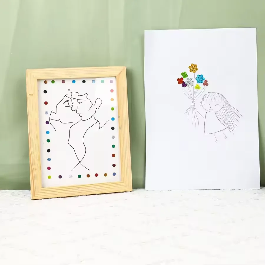 ملصقات مشفرة ملونة 1760 ملصقات نقاط لامعة بالليزر ملصقات نقطية 1/4 بوصة، 16 أنماط ملونة من ملصقات الملصقات المزودة بالألوان للمكتب