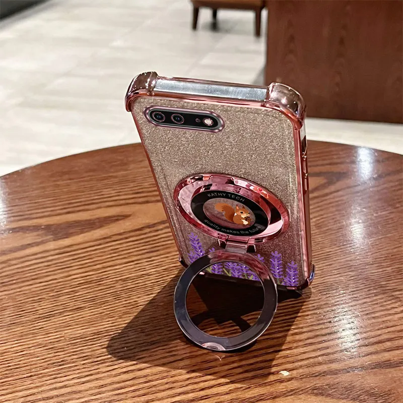 لؤلؤة حزام الحبل بريق لطيف السنجاب حامل هاتف حافظة لهاتف آيفون 8 Plus 7 6 6s Plus Se 2020 7plus 8plus الغطاء الخلفي #6