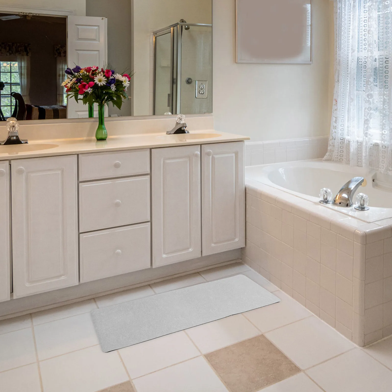 

Bathroom Non-Slip Floor Mat Large Size Water Absorption Quick Drying Diatom Ooze Soft Comfortable Bath Rug Anti-Skid Design