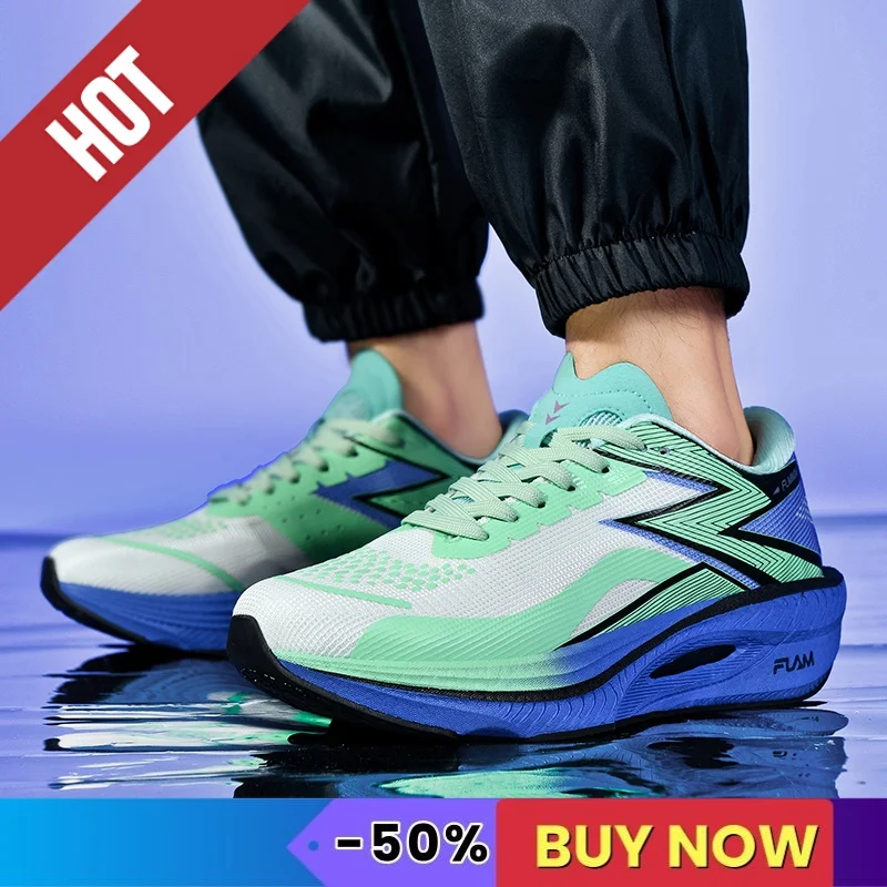 Big Size 46 Sports Running Shoes Men Marathon Sneakers Breathable Comfortable Women Athletic Nonskid Sneakers Soft Fitness Tenis