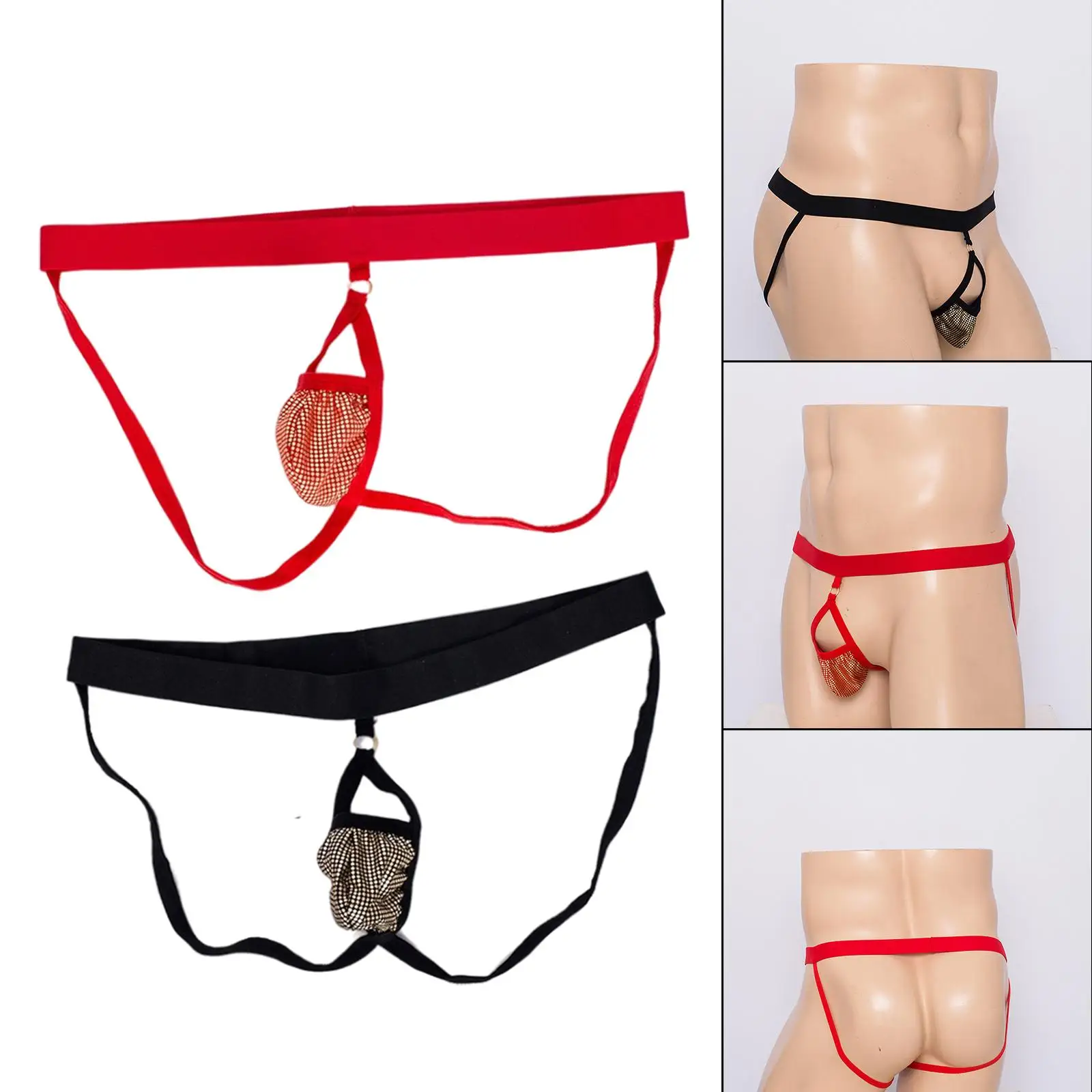 

Mens Thongs Low Rise String Jockstrap Bulge Pouch Open Butt Bikini Comfortable