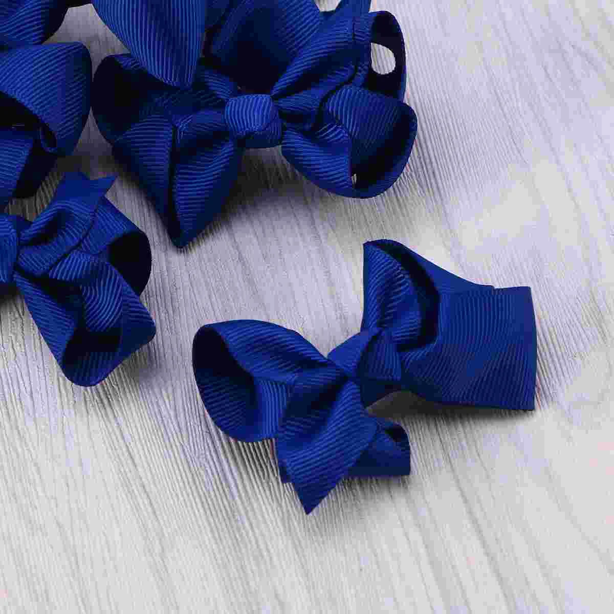 Bow Hair Barrettes Alligator Clips Hair Bow Bowknot Hair Clips French Hair Bow Clip Hair Accessories for Toddler Girl Blue