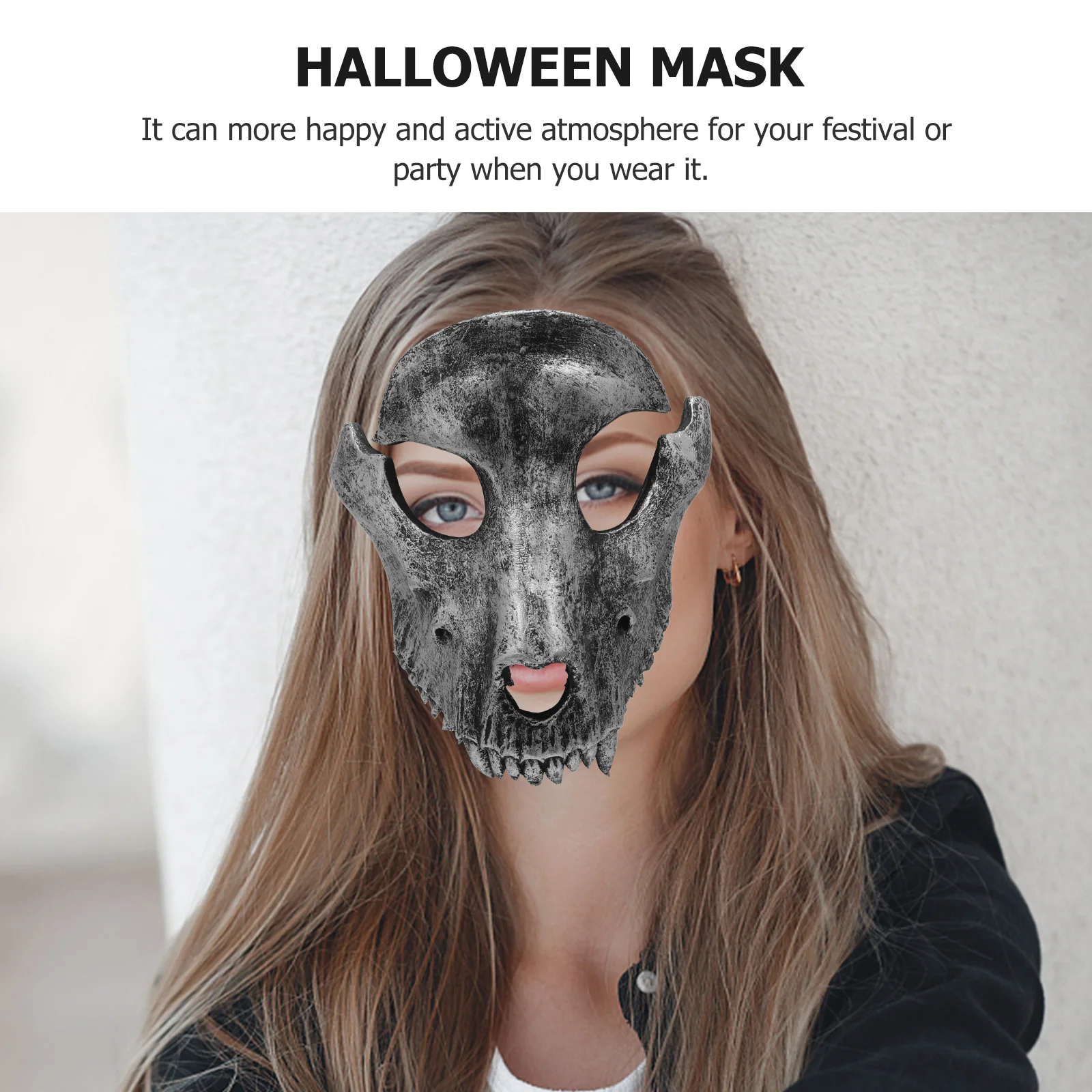 

Skull Mask Creepy Halloween Full Head Scary Face Costume Cosplay Cool Animal Prom Festival Accessories