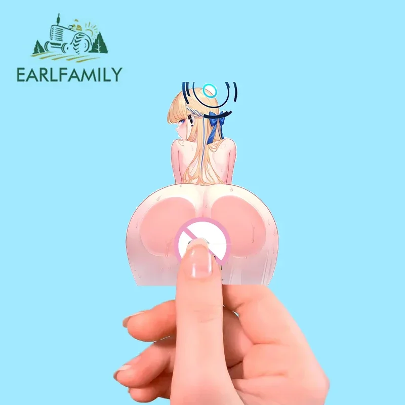 EARLFAMILY 13cm x 9.8cm for Sexy Gawr Gura Hololive Car Stickers Hentai Butts Anime Decal Graffiti Laptop Windows Waterproof