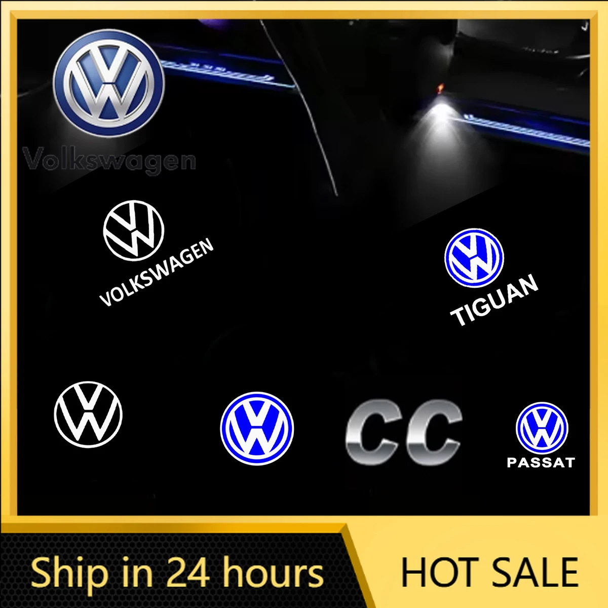 

Стайлинговые молдинги 2 шт. для VW Volkswagen Golf 3 4 Sharan Touran Lavida Caddy Beetle Jetta MK4 Bora MK3 Polo светодиодный логотип двери автомобиля Li
