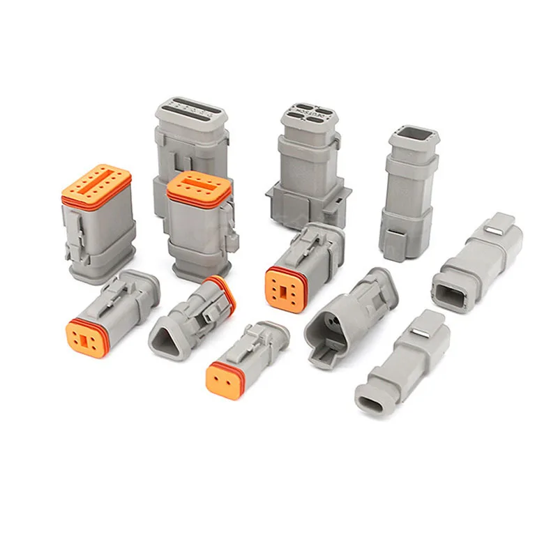 DT-E008 High Cover 2 3 4 6 8 12 Hole Automotive Waterproof Connector DT04-2P-E008 DT06-2S-E008 DT06 DT04 2P 3P 4P 6P 8P 12Pin