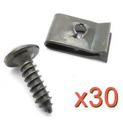 30sets/lot Motorcycle Car Scooter ATV Moped  Ebike Plastic Cover Metal Retainer Self-tapping Screw and Clips M4 M5 4.2mm 4.8mm