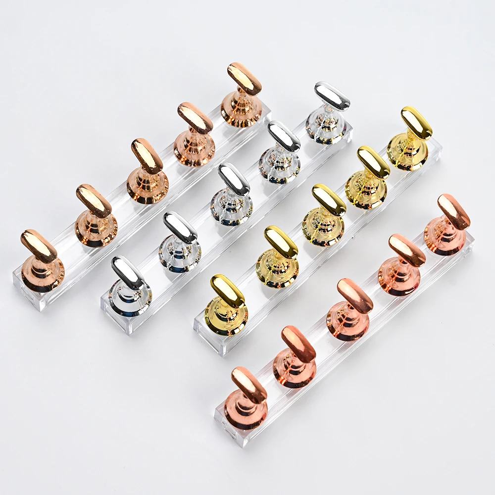 5pcs Chess Borad Magnetic Nail Practice Display Stand False Nail UV Gel Polish Practice Stand principiante Training Nail Art Display