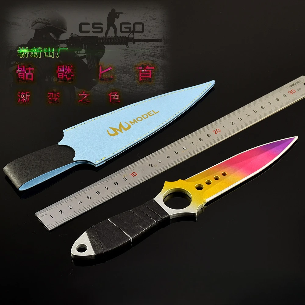 26 centimetri Teschio Coltello Dissolvenza CSGO Ghostdagger Arma di Metallo Gioco Giocattolo Periferico Spada Samurai Artigianato Collezioni Accessori Ornamenti