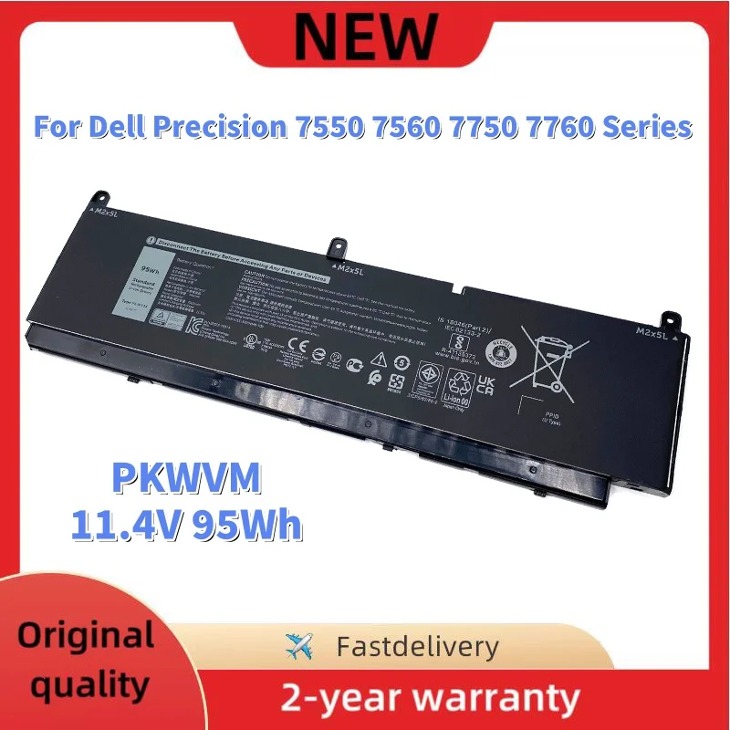 

PKWVM аккумулятор для ноутбука Dell Precision 7550 7560 7750 7760 серии C903V CR72X 17C06 447VR 68ND3 J0VNR 11,4 В 95 Втч
