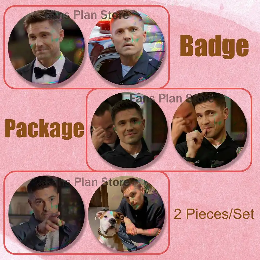 Tim B-Bradford Rookied 2-piece Set Pins Backpack Clothes Jewelry Accessories Round Brooch Button Badge Fans Collection Gifts