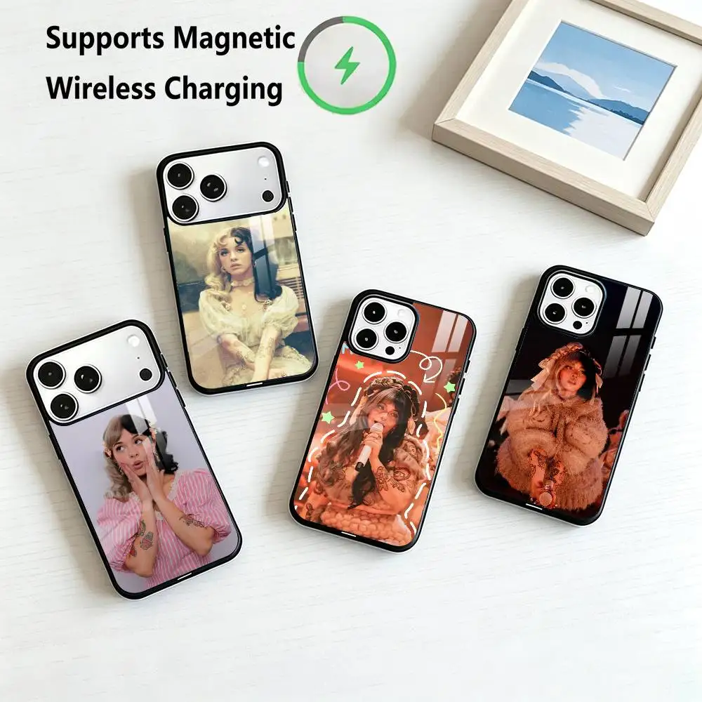Coque de téléphone Melanie-E Martinez Singer pour iPhone 17, 16, 15, 14, 13, 12, 11 Plus, Pro compatible avec la charge magnétique sans fil