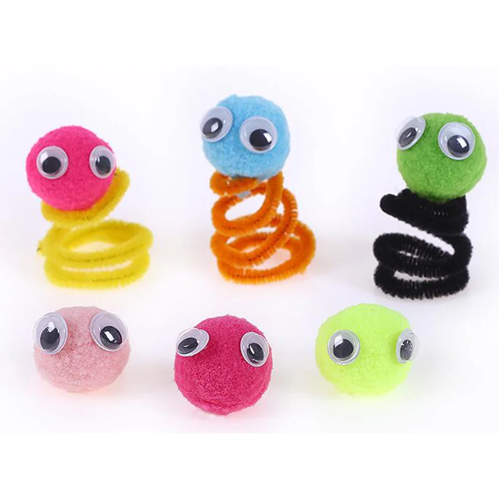 100 Stück Kinder Bunte DIY Pompons Pom-Ball Näh-Dekoration Bunte Bälle Handtaschen-Accessoire Pom-Ball