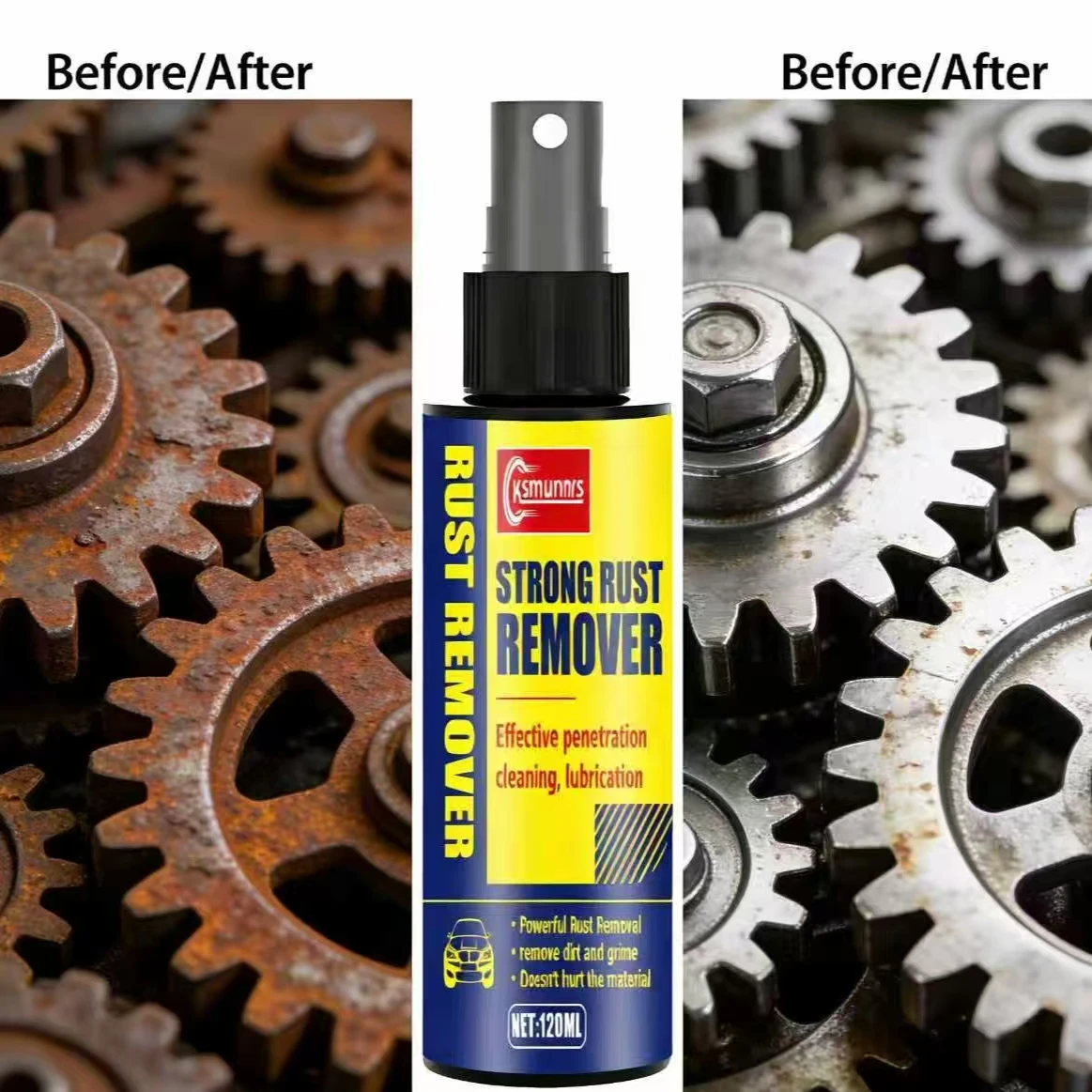 

120 мл сильное средство для удаления ржавчины для BNM — эффективное проникновение и смазка, мощное удаление ржавчины/грязи для автомобильных металлических деталей, Materia