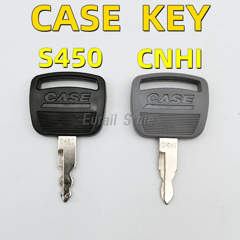 2PCS Keys S450 or CNHI For Case CX200 240 300 350 380 Excavator Heavy Equipment door lock、ignition start key