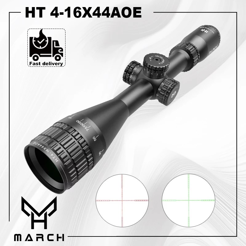 

MARCH Optics HT 4-16X44AOE Tactical Airsoft Riflescopes Rifle Sniper Scope For Hunting Rifle Scopes PCP Shotting Opticals Sight