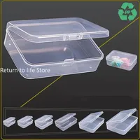 PP Storage Box Mini Transparent Plastic Case Container Square Rectangle Packaging Box for Jewellry Beads Small Items