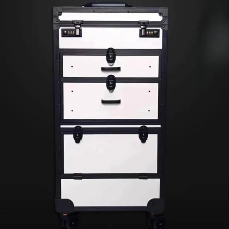 Uk Modern Salon Trolley Drawer Style Storage Rack Rolling Storage Cart Lockable Saves Carrello Parrucchiere Salon Furniture ﻿