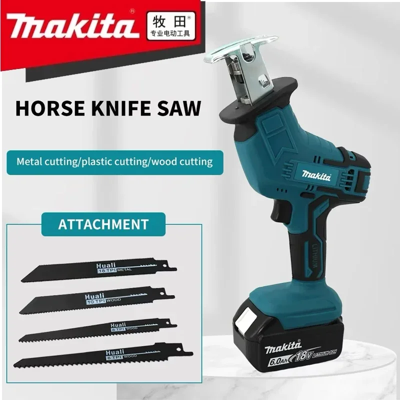 

Аккумуляторная сабельная пила Makita ML-505, электрическая цепная пила, портативный электроинструмент для резки дерева, металла и труб