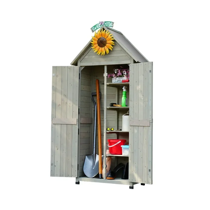 Outdoor locker, rainproof storage cabinet, garden courtyard tool room, yard waterproof tool cabinet, outdoor sunscreen storage