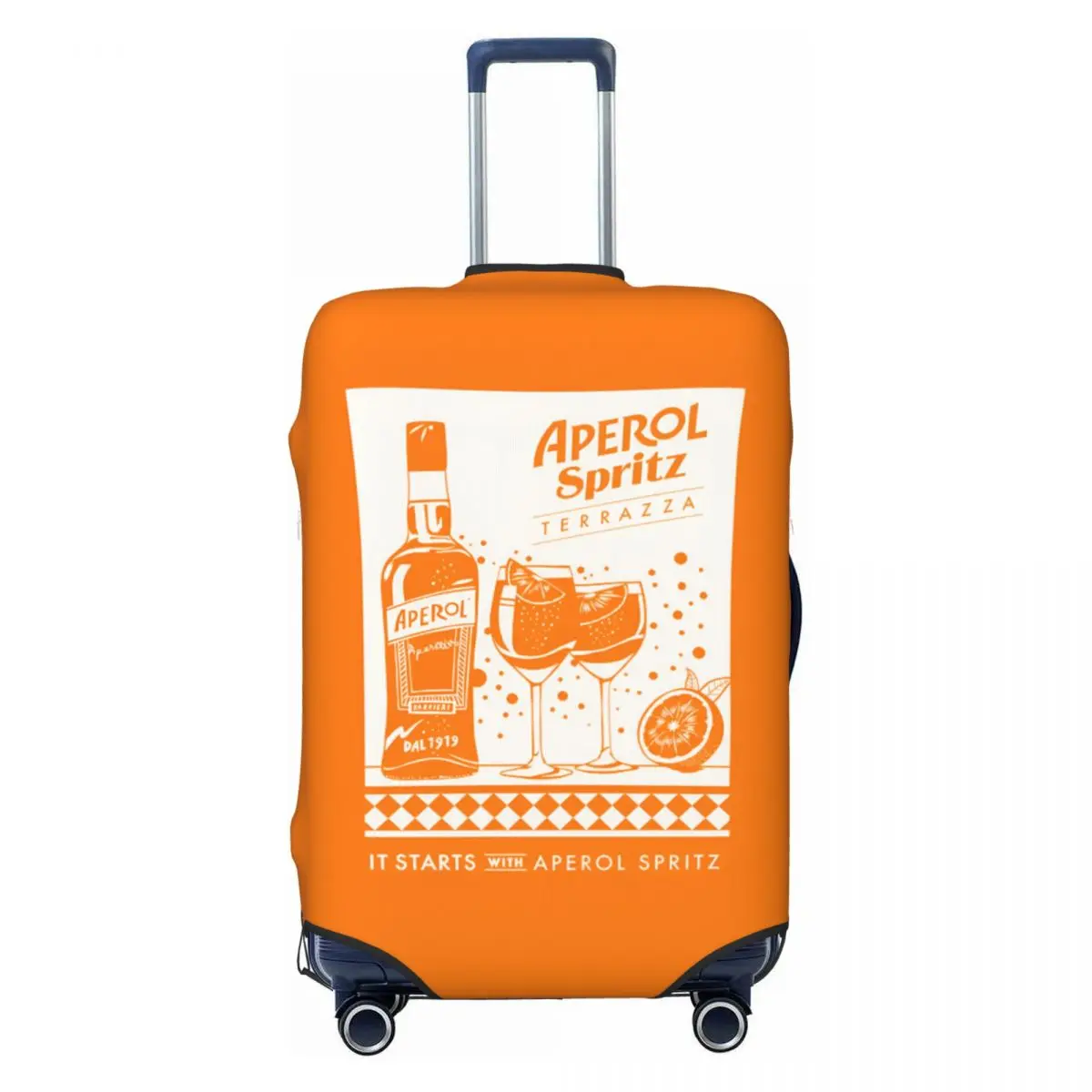 

Custom Cocktail Drink Orange Spritz Aperols Luggage Cover Protector Funny Travel Suitcase Protective Cover for 18-32 Inch