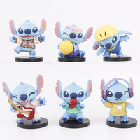 6pcs/set Stitch Fashion PVC Figure Collectible Model Toys for Children 8cm