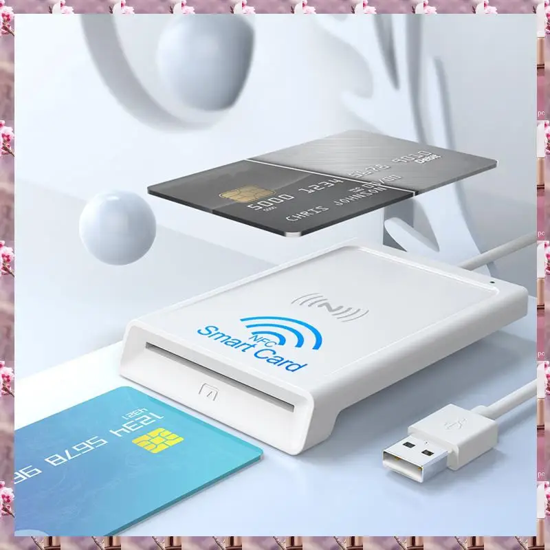 2025 Contact + NFC 2-In-1 Smart Card Reader PC-Linked Dual-Interface Smart Card Reader/Writer Contact PCSC Smart Card Reader,Con