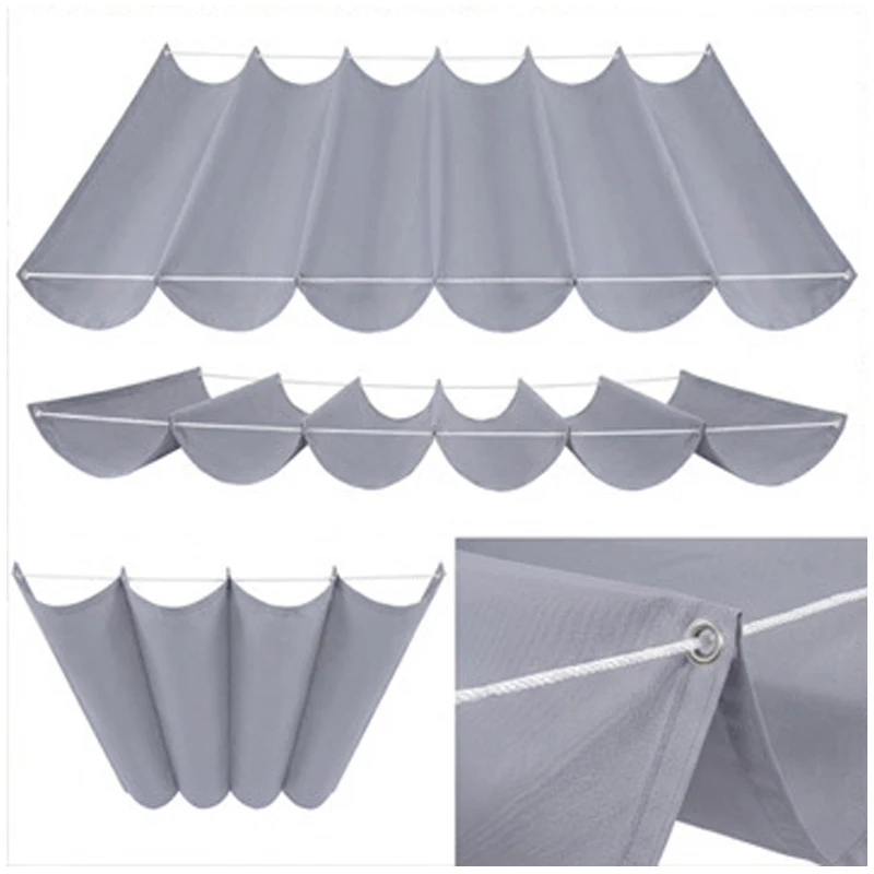 Retractable Outdoor Waterproof Sun Shade Sail UV Protection Pergola Canopy for Patio Balcony Backyard Garden Shade Awning Pro