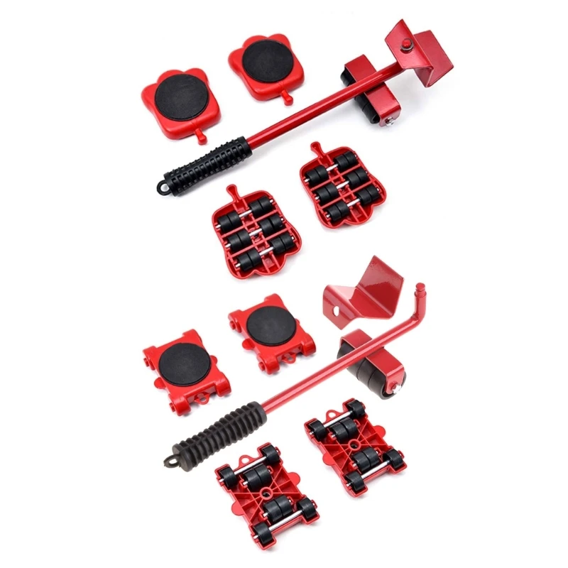 الأثاث المحرك أداة النقل رافع الثقيلة المواد تتحرك 4 بعجلات الأسطوانة مع 1 عجلة شريط مجموعة المهنية جهاز