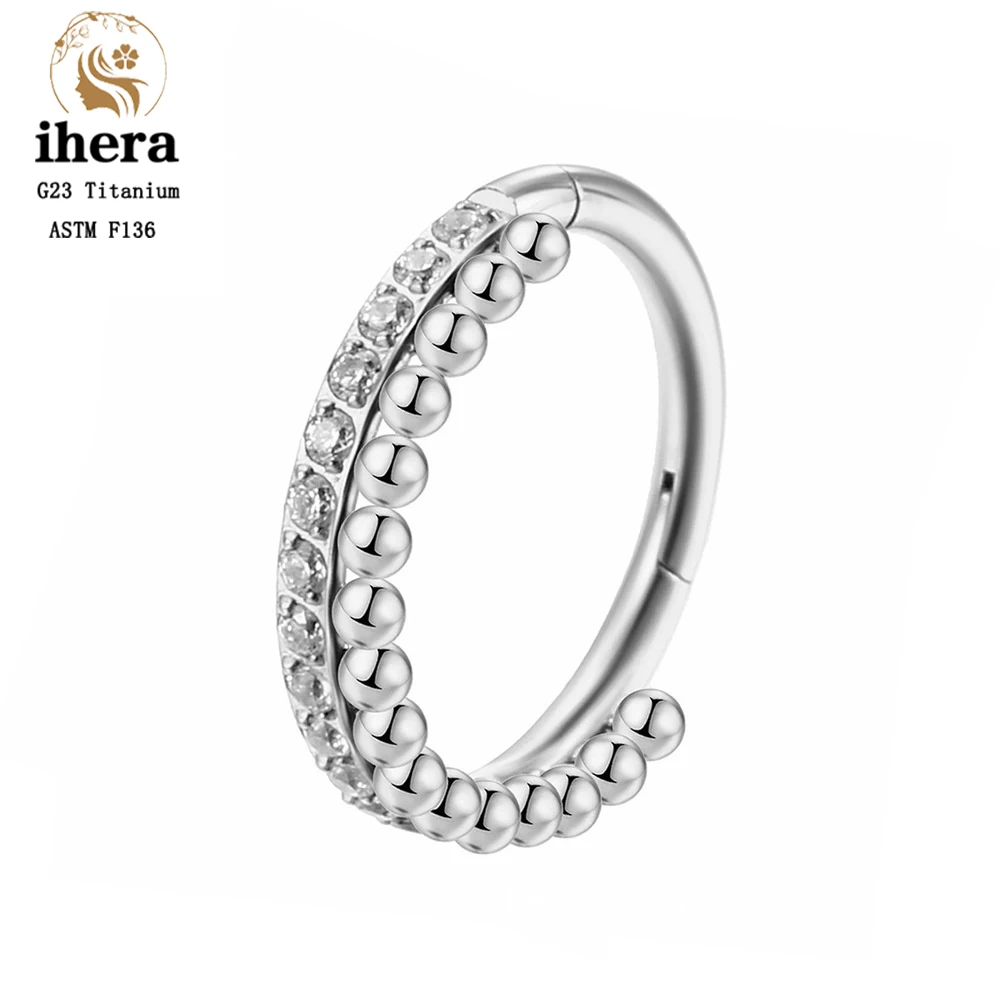 ASTM F136 Titanium Nose Rings Septum Clicker Ring 16G CZ Ear Cartilage Tragus Conch Daith Helix Earrings Hoop Piercing Jewelry image 3