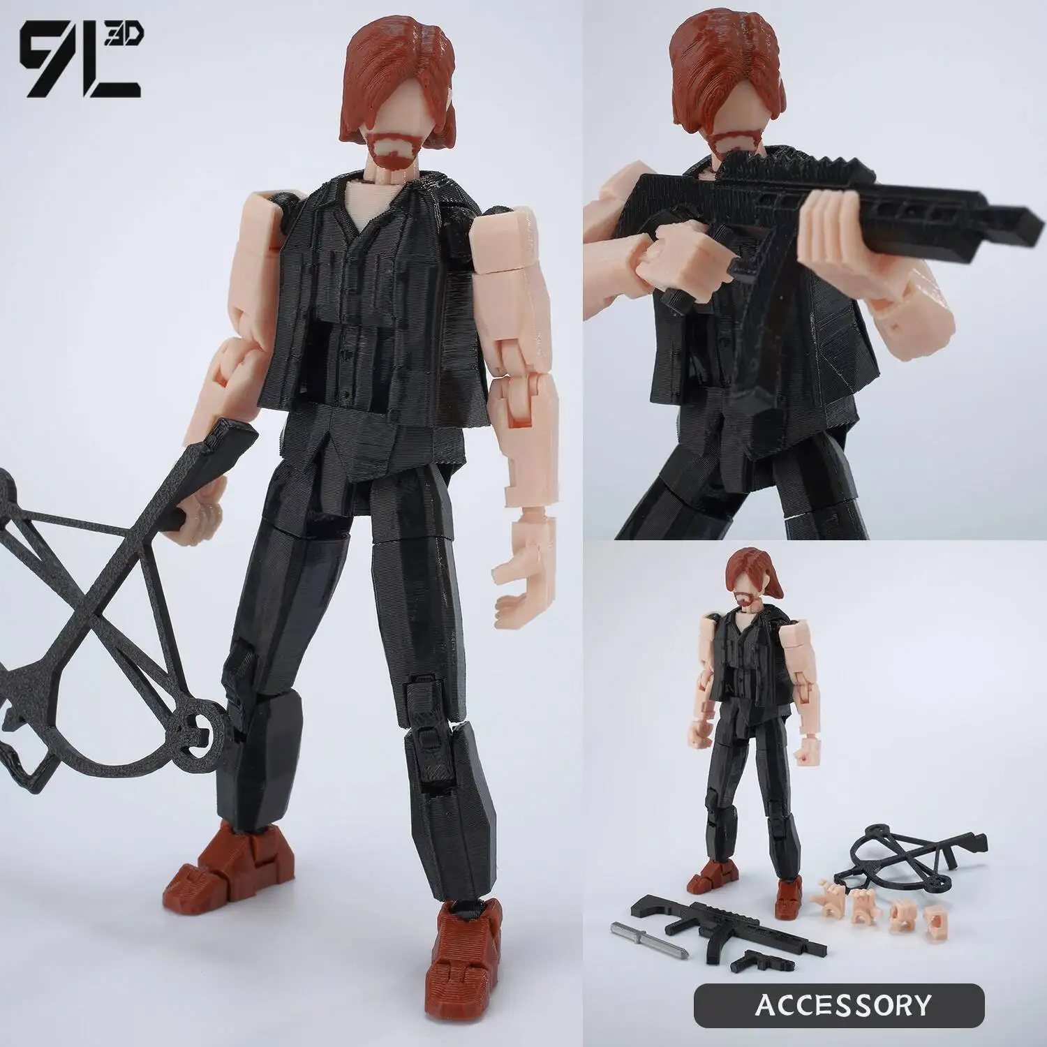 9L3D Onverslaanbare Slayer Daryl Dixon Lucky13 Actiefiguur Dummy13 Multi-articulerend verzamelmodel speelgoed Titan13 Verjaardagcadeaus T13
