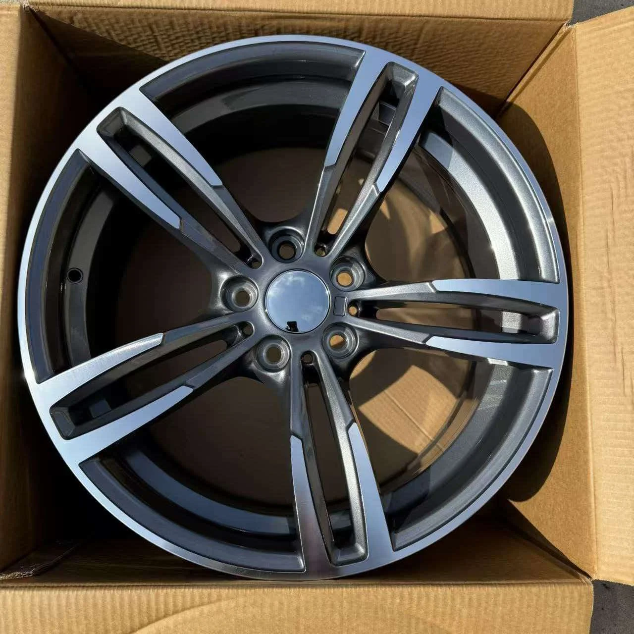 -For 19inch Black Machined Face Aluminum Alloy Five Spoke Wheel 5x120 PCD 40mm for E90/E91/E92/F10/F30/F11/F34/F20 Passenger*
