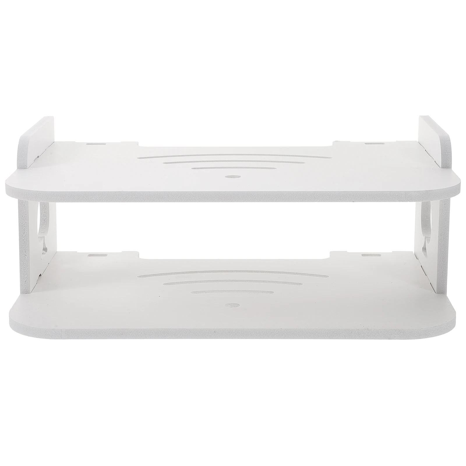 

Wall Shelves Router Shelf White Mounted Small Television Vents Heat Dissipation Long Service High Density Panels
