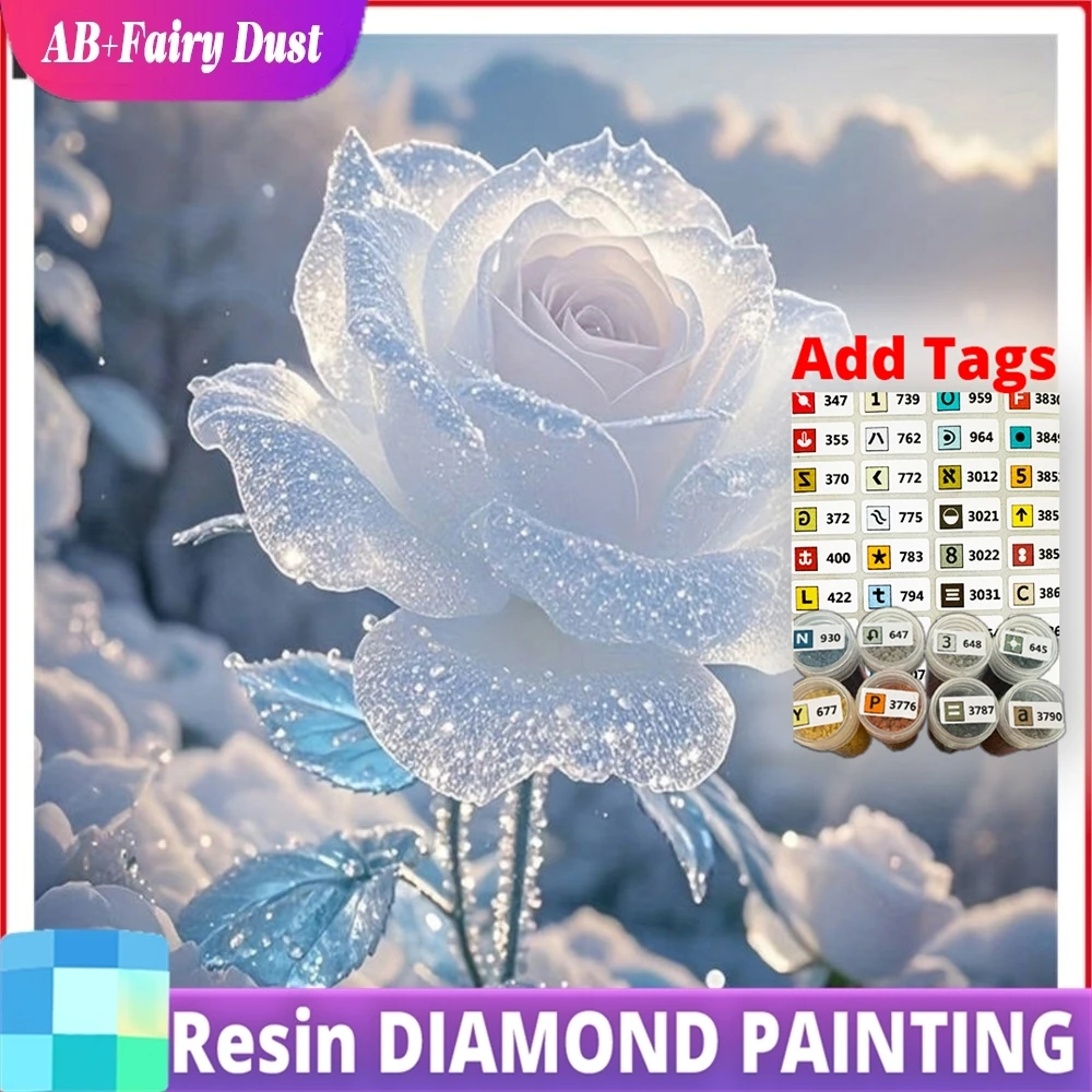 

Resin AB Fairy Dust 5D Winter Fairy Flower Diamond Painting Kit Full Square Round Drill New 2026 Home Decoration Handmade Gift