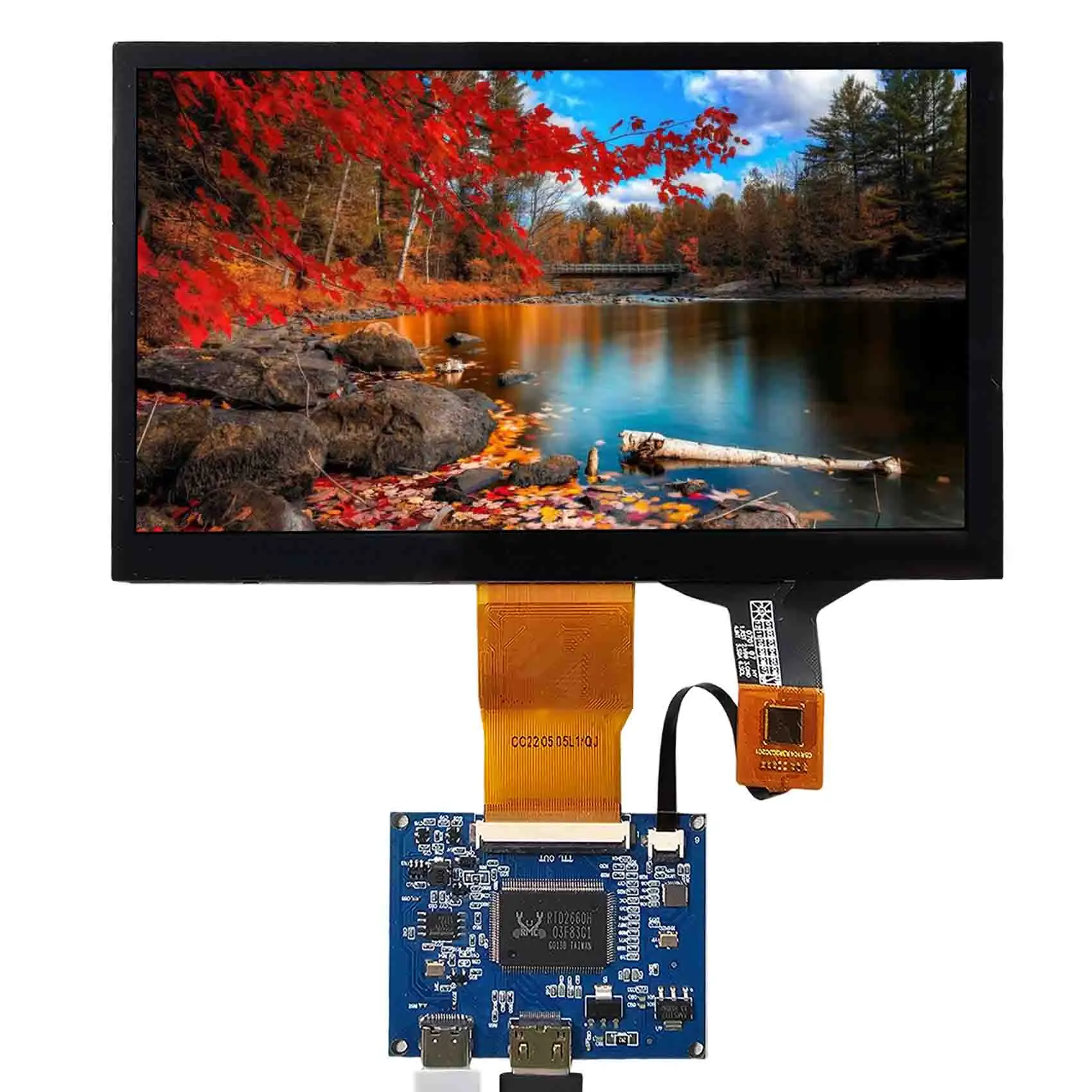 Touch Screen Lcd Display Module 1024X600 7 Inch Lcd Screen 5 Points Capacitive Lcd Display Touch Screen With Driver Board