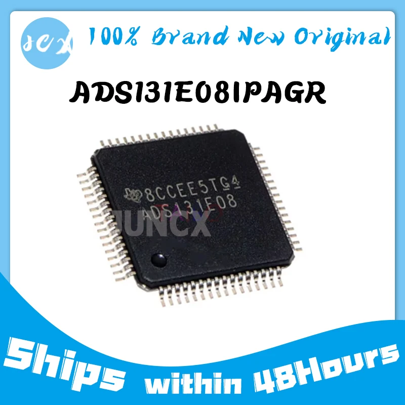100% Nieuwe ADS131E08IPAGR ADS131E08 Imuleren front end IC Chip TQFP-64