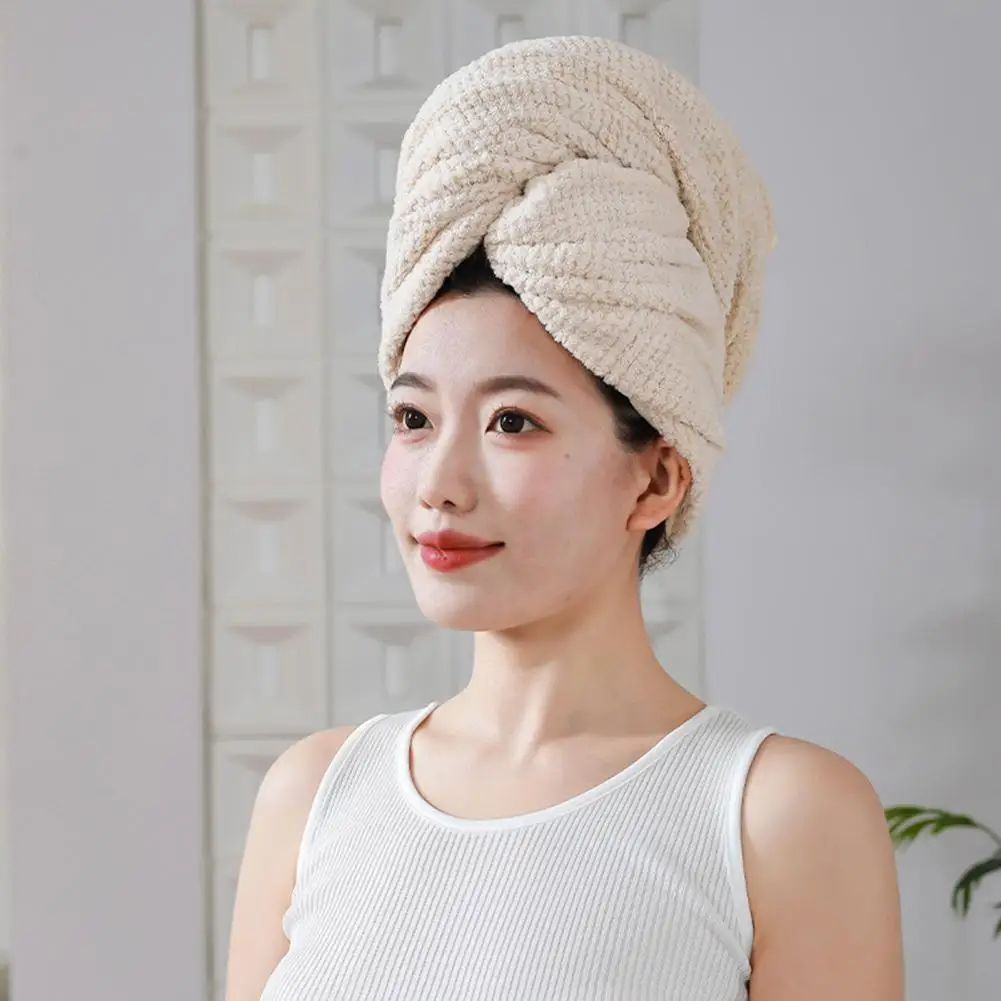 Dry Hair Cap Super Absorbent Hair Drying Hat for Quick Drying Frizz Lightweight Comfort Thickened Head Wrap for Fast for Types